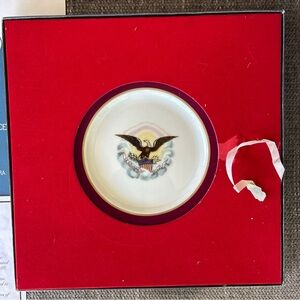 White House Porcelain Plate with Eagle Design